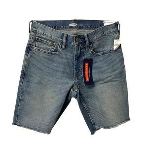 Old Navy Blue Denim Short Jean SZ 29 Women Capri Streetwear Comfort Cut-off‎ NWT